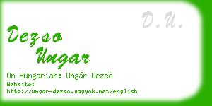 dezso ungar business card